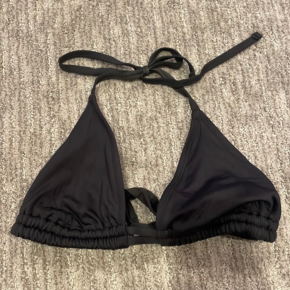 kona sol black bikini top